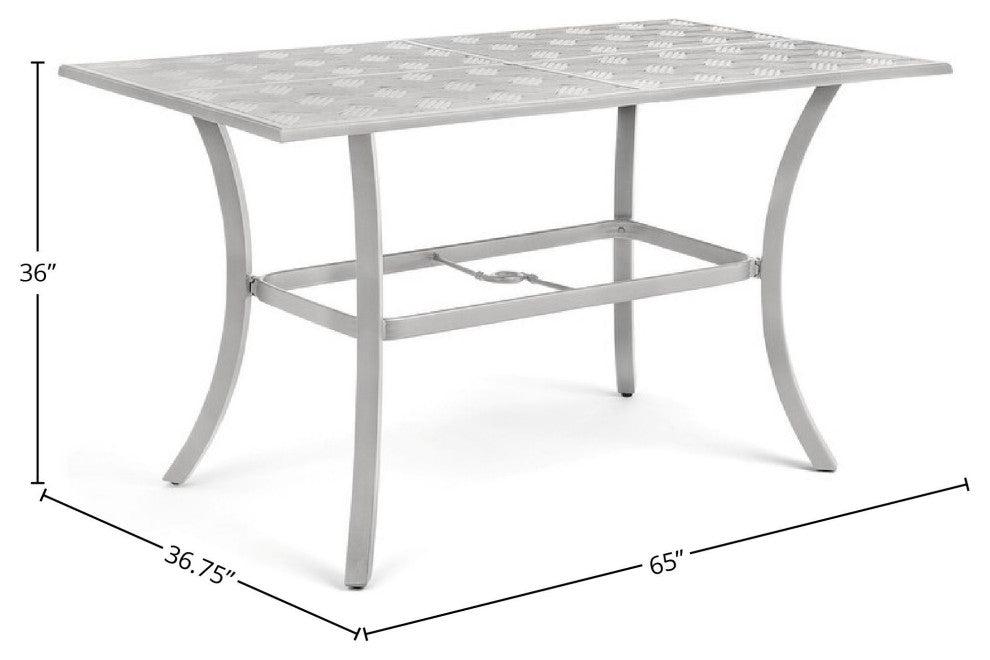 Merge 36" x 64" Rectangular Balcony Table, Coastal Mist