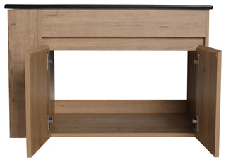 BNK 30x18 Bathroom Vanity With Adjustable Shelf, Black Top