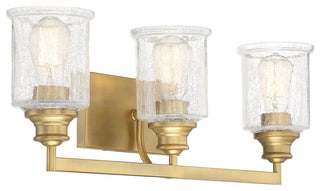 Hampton Warm Brass, 3-Light Bath