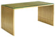 Gridiron Stainless Steel Dining Table Gold