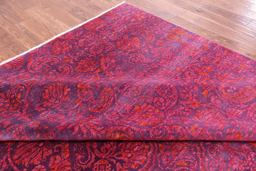 9' 0" X 11' 9" William Morris Hand-Knotted Wool Rug Q4554