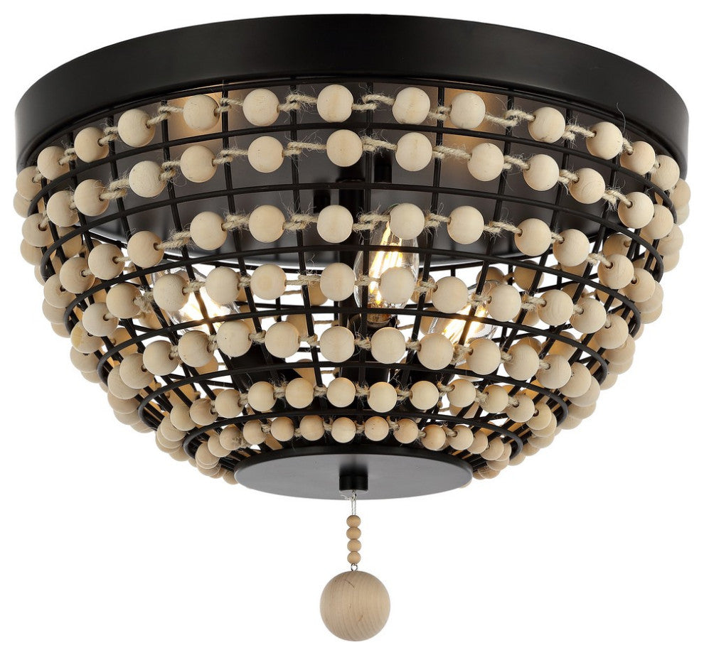 Safavieh Bolson Chandelier Natural Wood/Oil-Rubbed Bronze