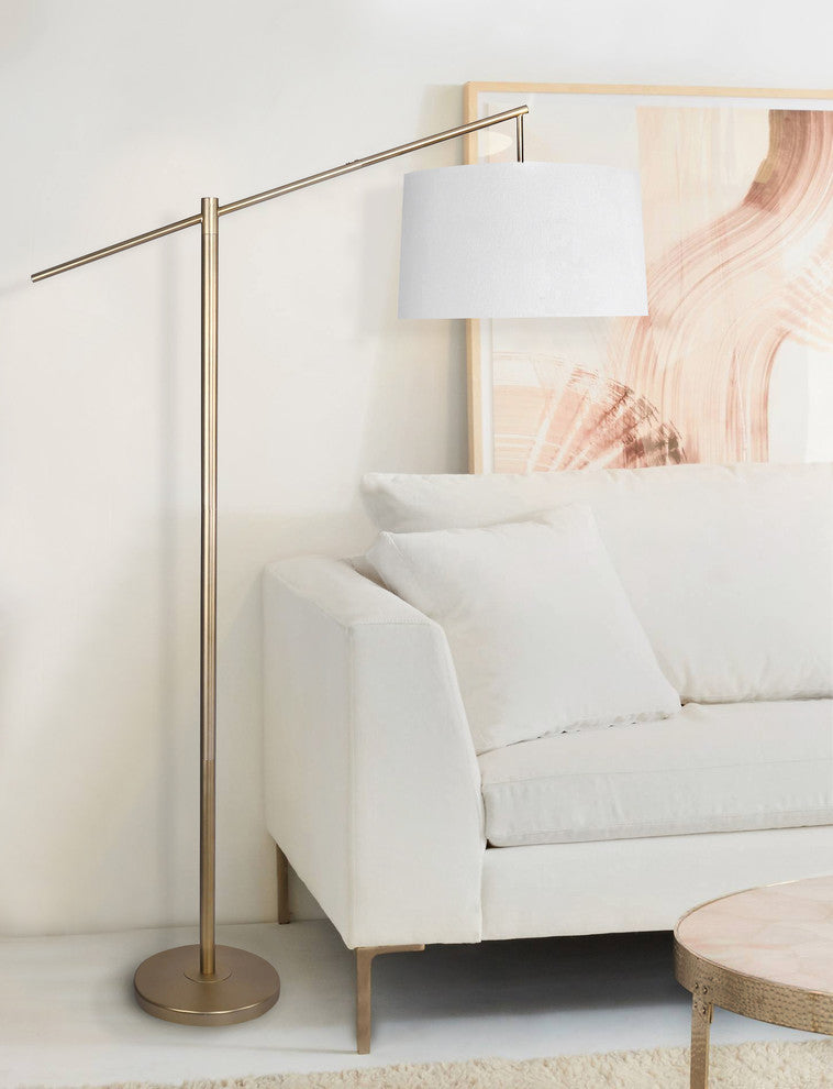 69" Plated Gold Task Floor Lamp