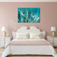 "Dandelion" Flower Wall Art Printed on Unframed Free Floating Tempered Glass