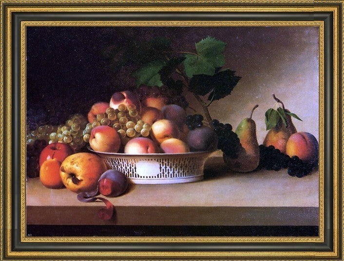 James Peale an Abundance of Fruit Framed Premium Canvas Print, 16"x24"