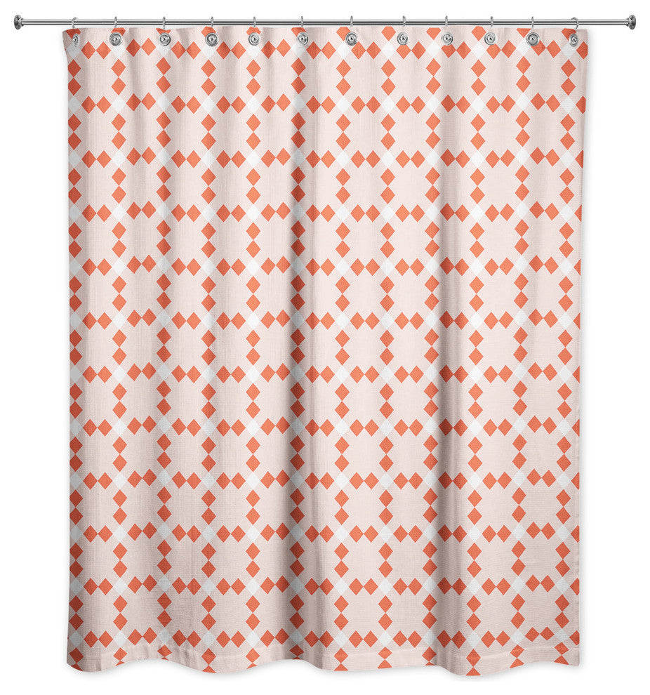 Red Check Plaid Shower Curtain