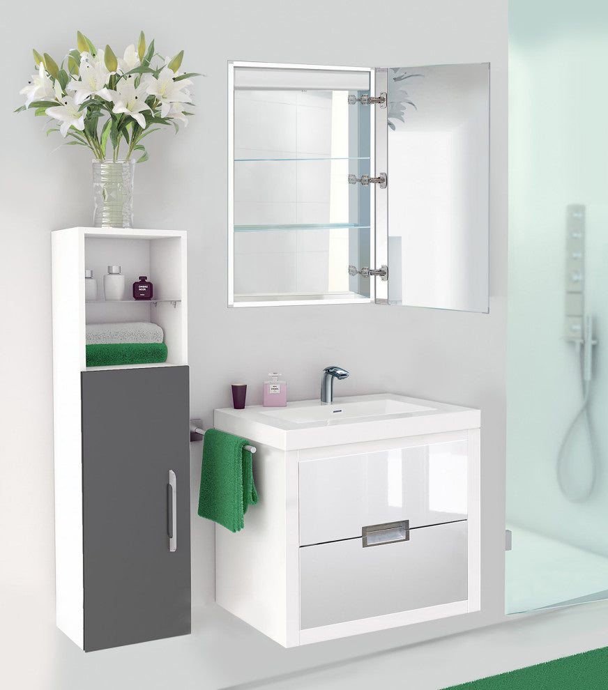 15" x 30" LED Medicine Cabinet With DeFog, Dimmer, 20"x30", Right