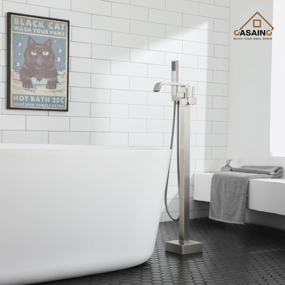 Freestanding Bathtub Faucet Tub Filler Shower Claw Foot Faucets Handheld Spout