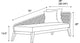 Netta Right Chaise, Dark Gray Cord and Weathered Eucalyptus