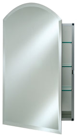 Arch Top Frameless Medicine Cabinets, 20" x 30", Right Hinge