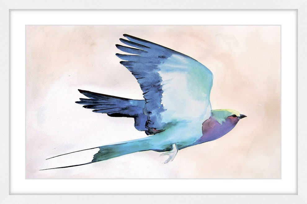 Marmont Hill, "Lilac Roller" by Christine Lindstrom Framed Painting Print, 45x30