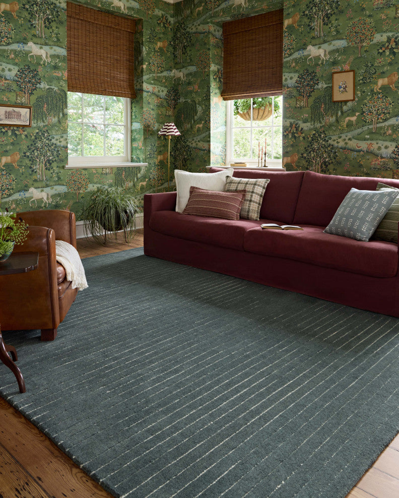 Chris Loves Julia x Loloi Henry Denim / Ivory 2'-3" x 3'-9" Runner Rug