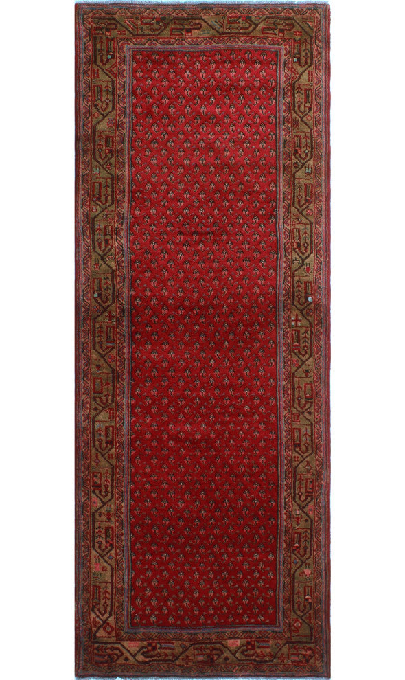 Vintage Distressed Naheed Red Runner