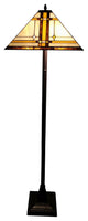 Tiffany Style 2 Light Mission Floor Lamp 61" Tall