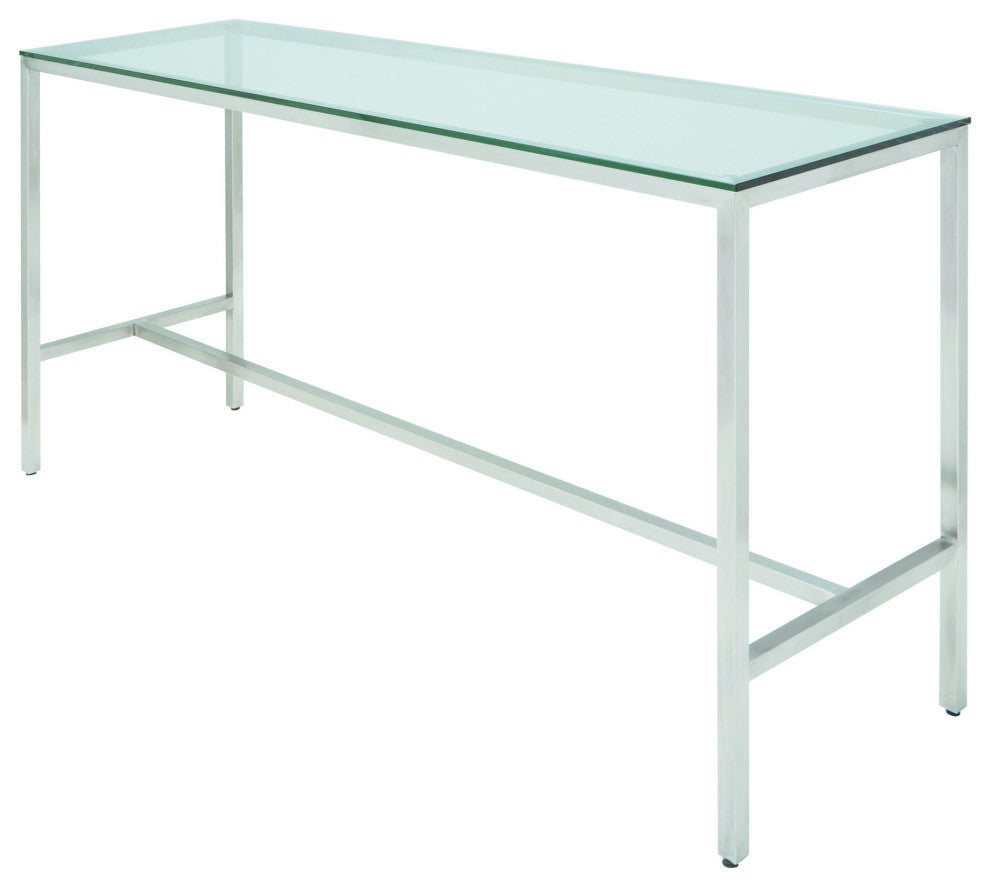 Verona 72" Stainless Steel Island, Top: Glass, Counter Height