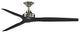 Fanimation Spitfire 64" Fan, Brushed Nickel Motor, Black Blades