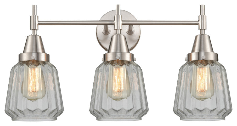 INNOVATIONS LIGHTING 447-3W-SN-G142-LED Caden 3 Light 26 inch Bath Vanity Light