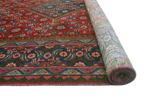 Fine Vintage Distressed Ama Red/Navy Rug, 6'7x10'4