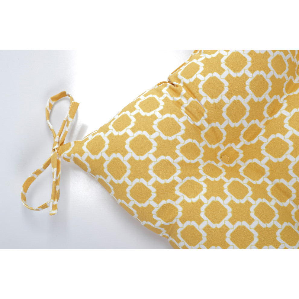 Hockley Wrought Iron Loveseat Cushion, Yellow