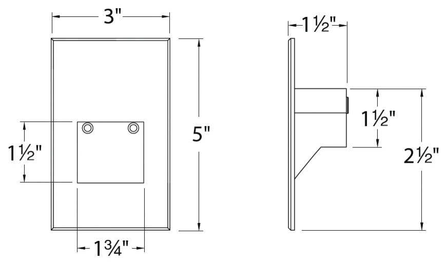 LEDme Vertical Step and Wall-Light 120V Red, Stainless Steel