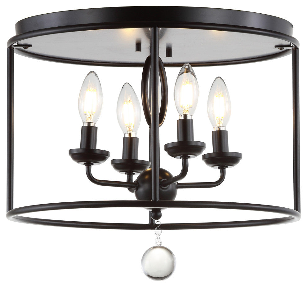 Alma 16" Metal LED Flush Mount, Oil Rubbed Bronze
