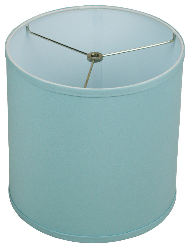 Fenchel Shades 11"x11"x11" Spider Attachment, Drum Lamp Shade, Linen Dusty Blue