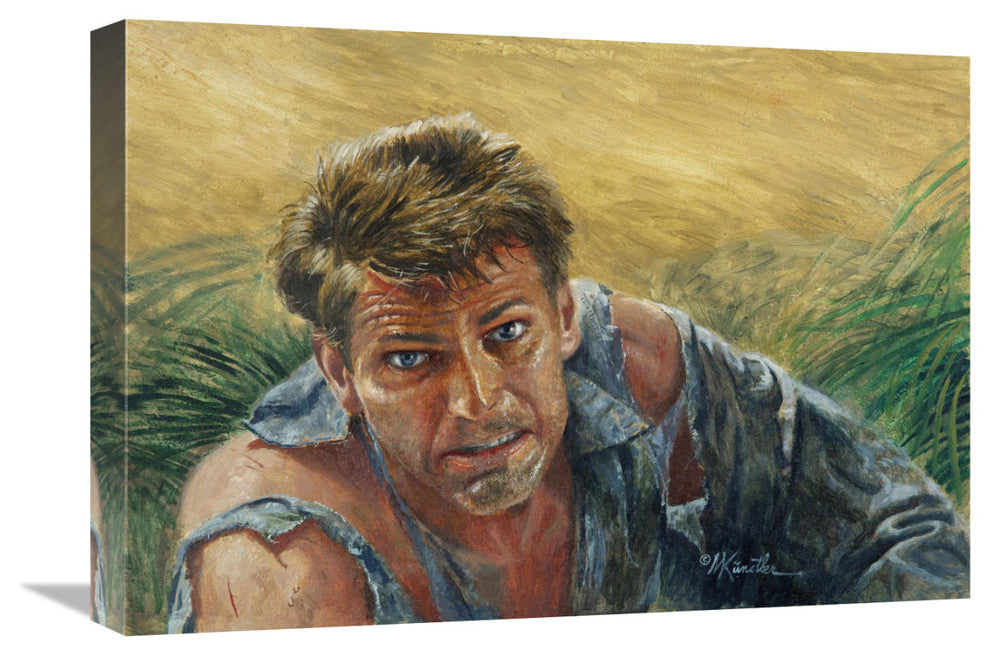 "Surviving the Jungle" Stretched Canvas Giclee by Mort Kunstler, 22x15"