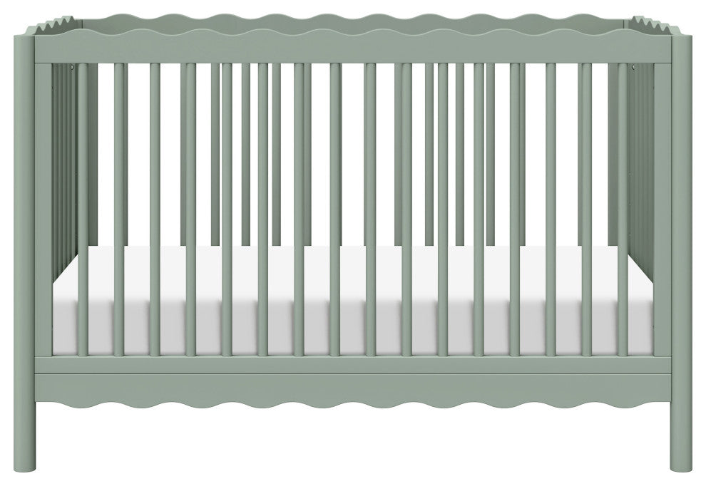 Swell 4-in-1 Convertible Crib With Toddler Bed Conversion Kit, Light Sage