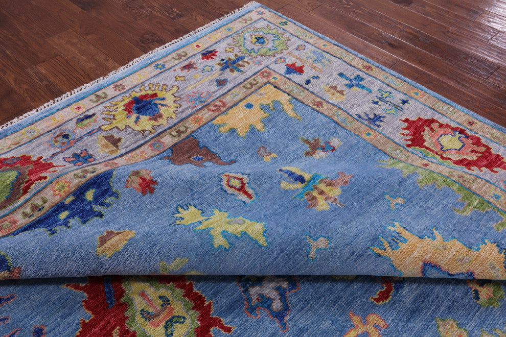 Hand Knotted Turkish Oushak Wool Rug 9' 0" X 12' 9" - Q13600