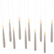 Battery-Operated 6" Floating Candles, String 10-Piece Ornament Set