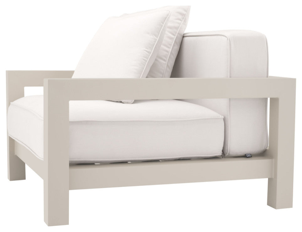 Beige Sunbrella Outdoor Lounge Chair , Eichholtz Cap-Antibes