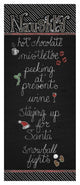 "Christmas Chalkboard Naughty" Digital Paper Print by Elyse DeNeige, 26"x62"