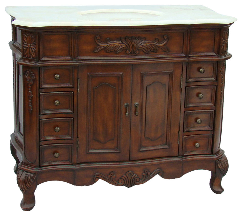 42" Old Fashioned Look Morton Bathroom Sink Vanity Model