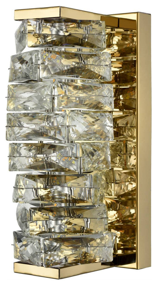 Modern Crystal LED Wall Light Gold