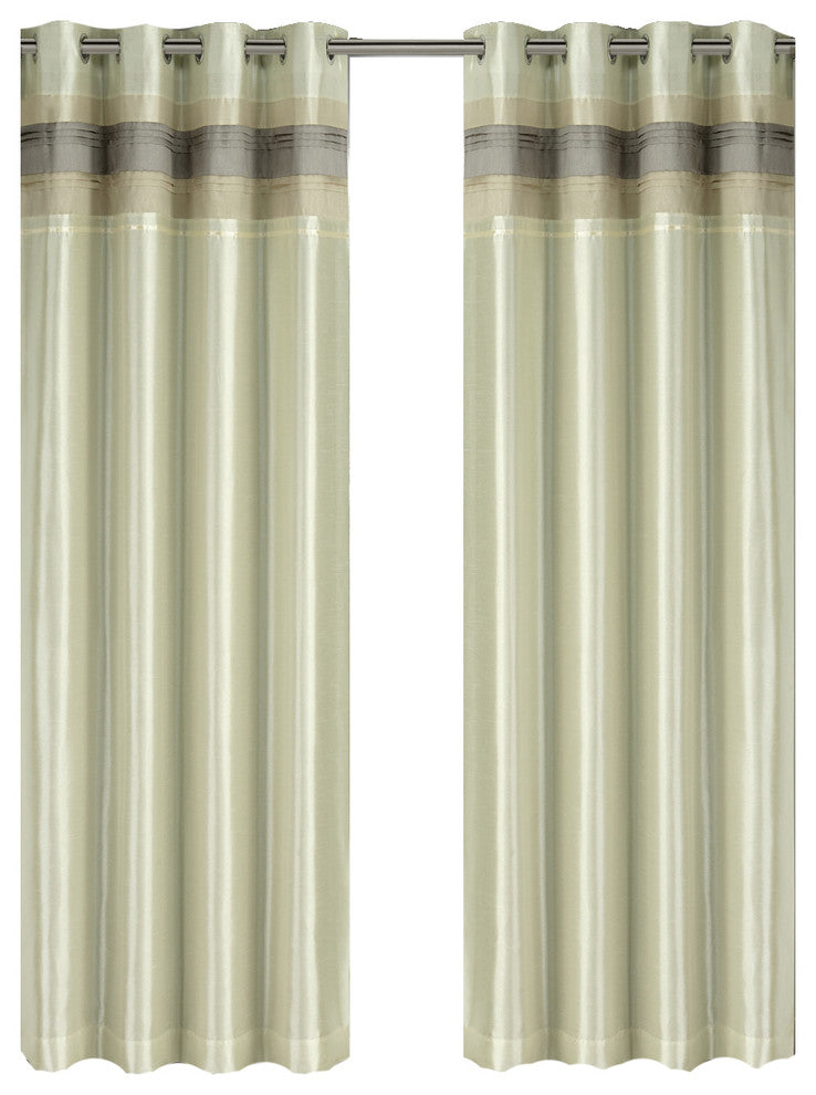 Milan Blackout Multilayer Energy-Saving Curtain, Ivory, 108"x108", Set of 2