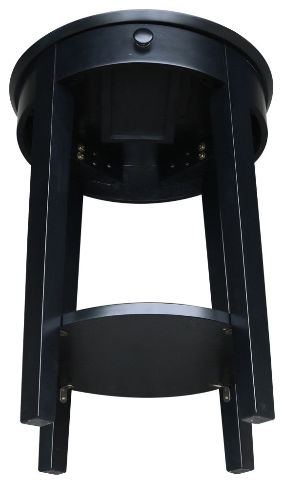 Phillips Accent Table with Drawer, Black
