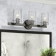 Munich 3 Light Black Chrome Vanity Sconce