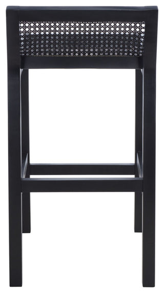 Safavieh Saito Lowback Cane Center Stool, Black