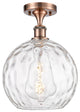 Innovations 516-1C-AC-G1215-10-LED 1 Light Semi-Flush Mount, Antique Copper