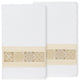 100% Turkish Cotton Vivian 2-Piece Embellished Bath Towel Set, White