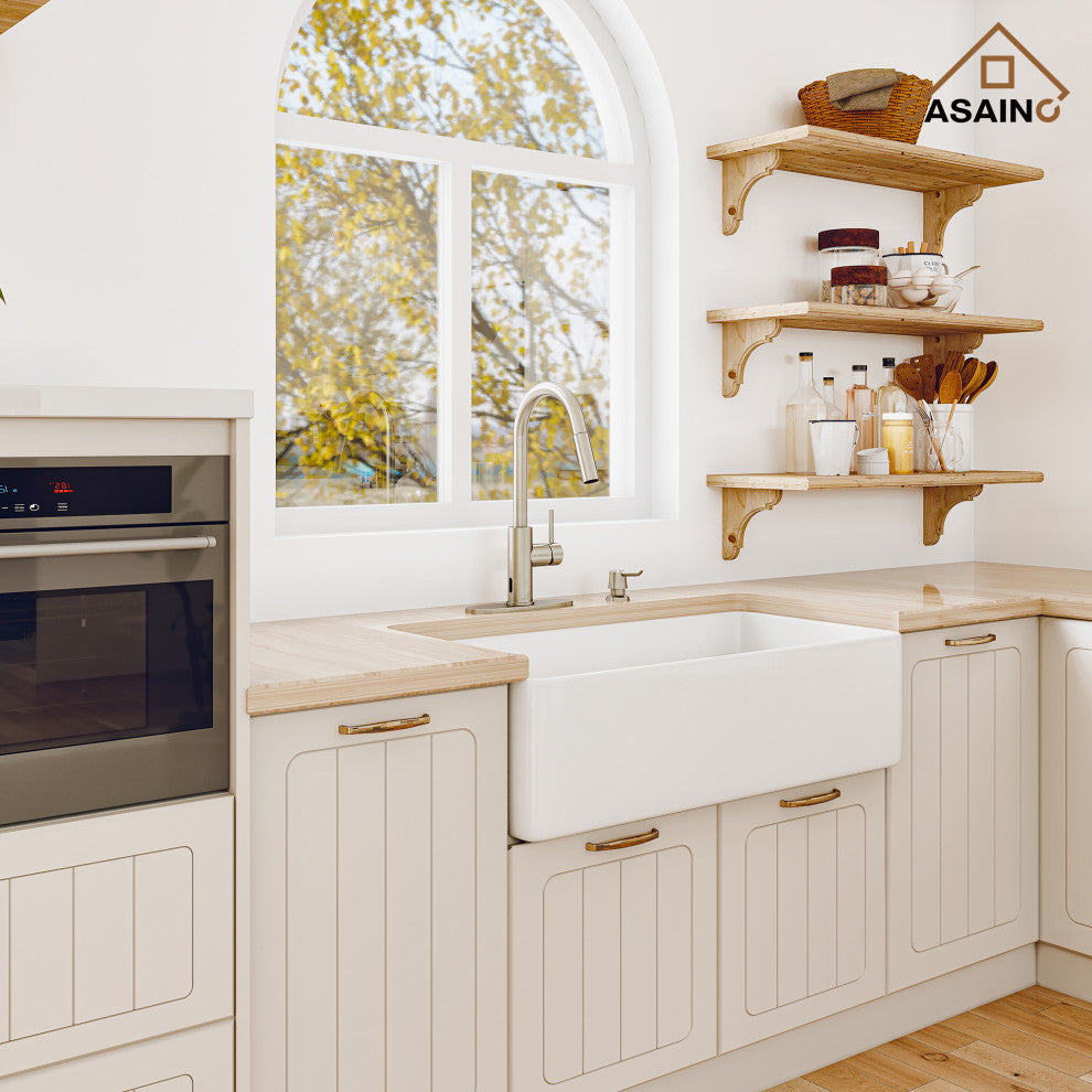 Touchless Pull Down Single Handle Kitchen Faucet With LED Function, Brushed Nickel