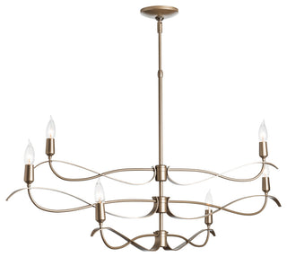 Willow 6-Light Small Chandelier, Soft Gold Finish, Standard Overall Height