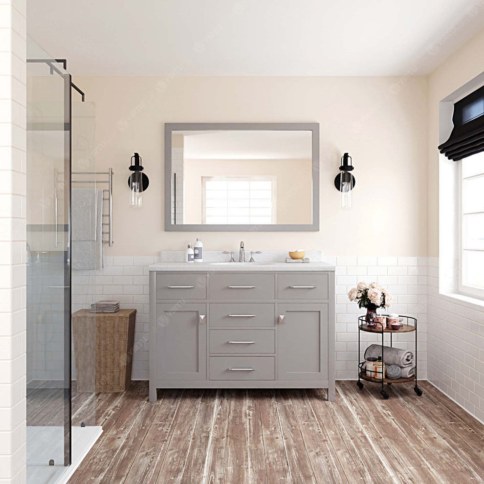 Caroline 48" Single Bathroom Vanity Set, Gray