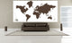 Studio Map Mural, Brown Figaro, Peel and Stick, 1 Panel, 124"x60"
