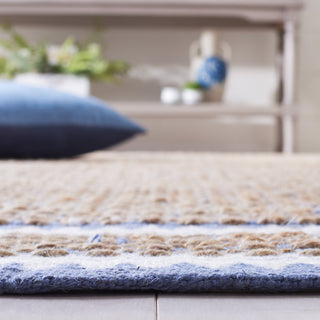 Safavieh Vintage Leather Collection NF874M Rug, Natural/Blue, 8' X 10'