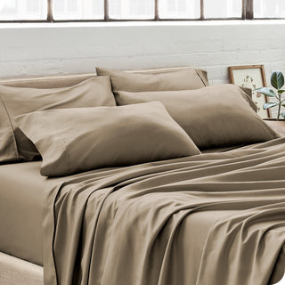 Bare Home Microfiber Pillowcases - Multi-Pack, Taupe, King, Set of 4