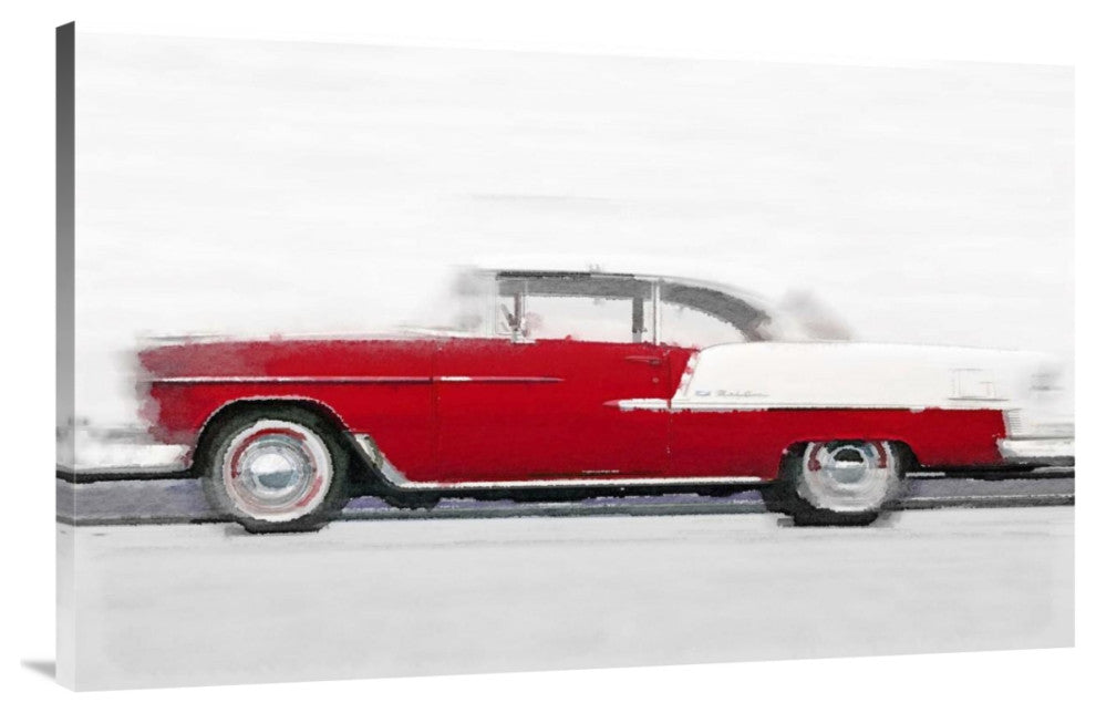 "1955 Chevy Bel Air Watercolor" Fine Art Print