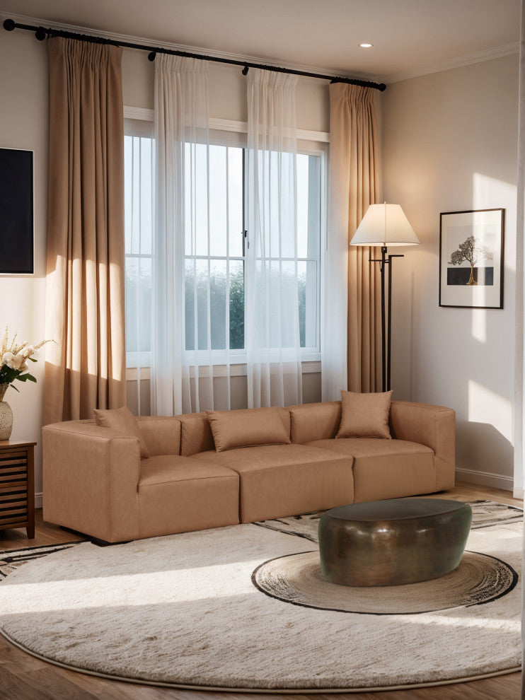 Capsule Aluminum Coffee Table, Brown, 38" W x 24" D x 14.5" H
