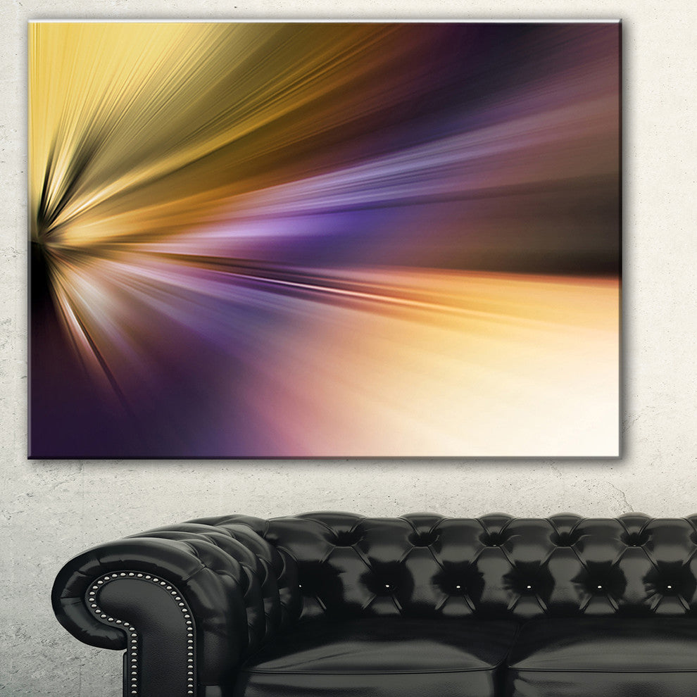 "Rays of Speed Purple Brown" Abstract Digital Canvas Print