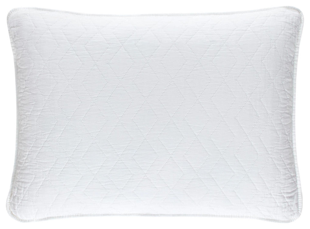 Birdie White Quilted Sham